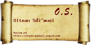 Oltean Sámuel névjegykártya